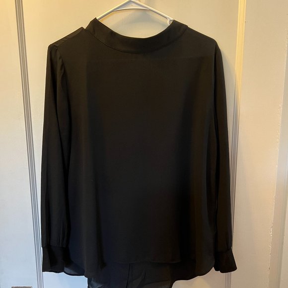 LOFT Tops - Effortlessly Chic: LOFT Black Long Sleeve Blouse | Button Down Back